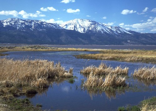 Washoe Lake with Carson Range in background