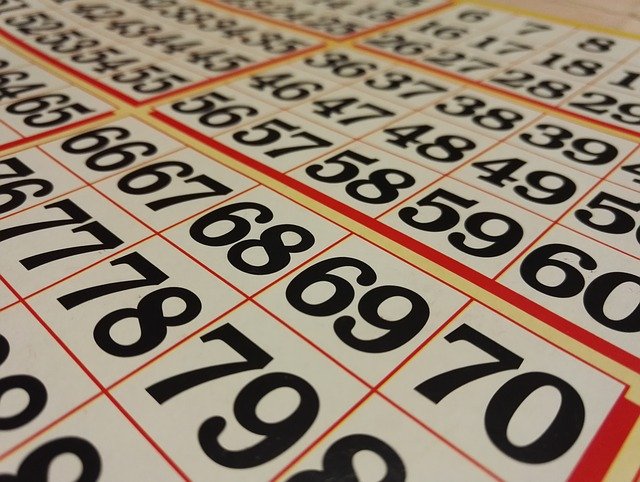 bingo cards on a table