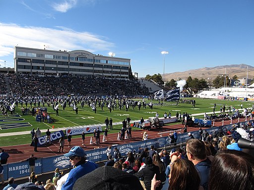 crowds at stadium at university of Nevada, reno