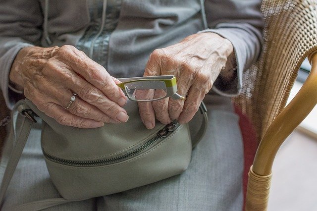 elderly woman's hands