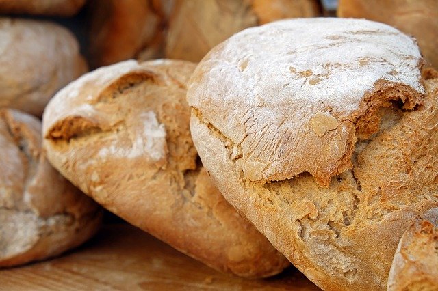 rounds of artisan bread