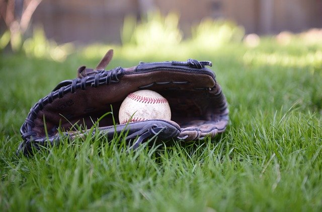 baseball glove with ball