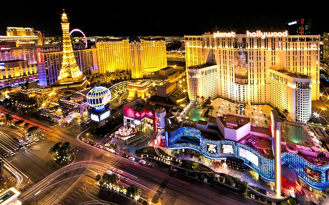 las vegas strip at night