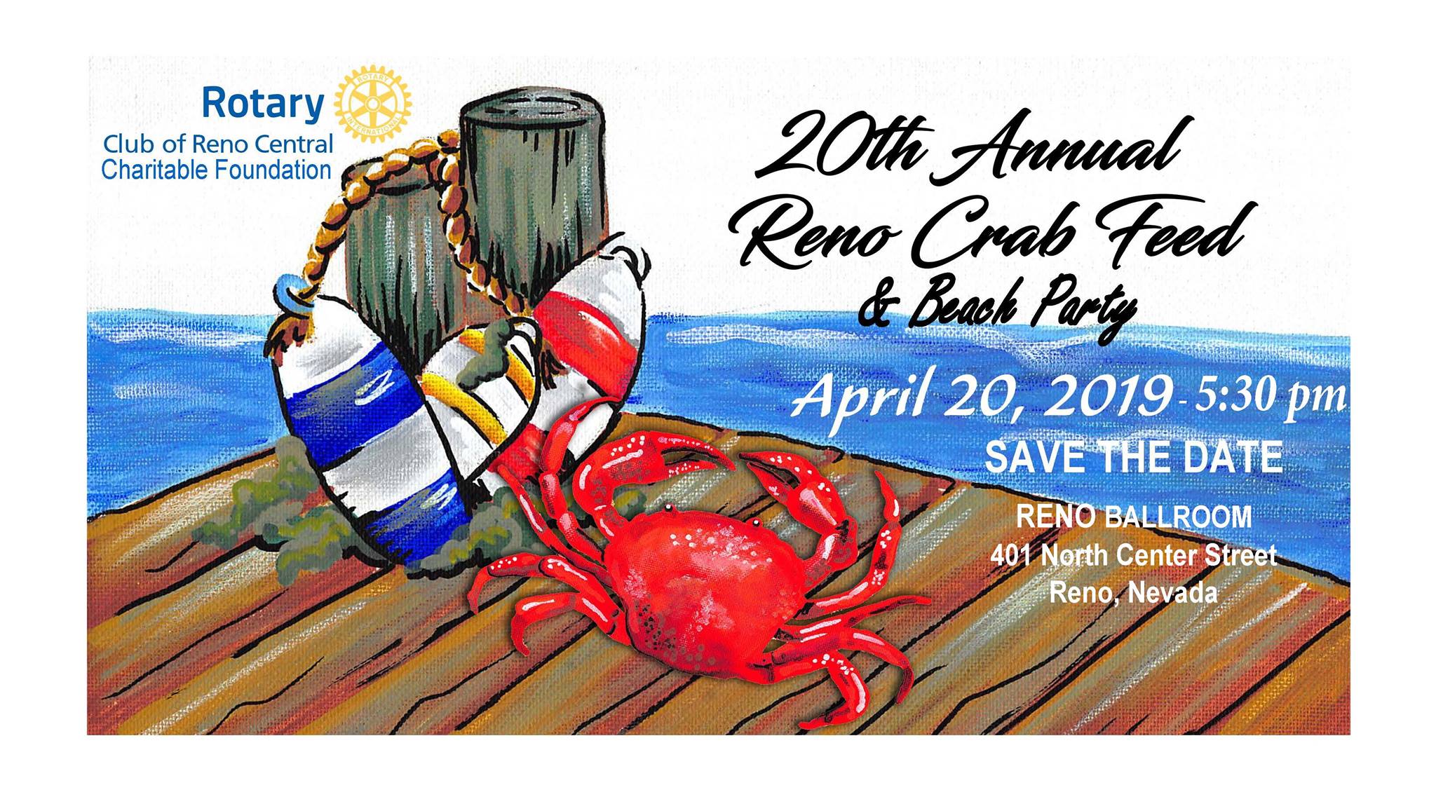 20th Annual Reno Crab Feed & Beach Party RenoSparks Events Nevada