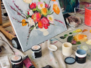 Wandering Wyld, Abstract Floral Painting Workshop
