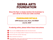 Sierra Arts Foundation, Red Robin Fundraiser