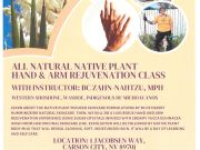 Carson City Events, All Natural Native Plant Hand & Arm Rejuvenation Class