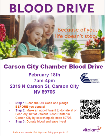 Carson City Chamber of Commerce, Carson City Chamber Blood Drive