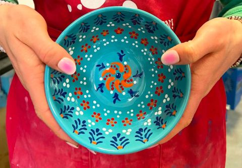 All Fired Up at The Hot Spot, Pottery Painting