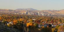 reno as seen from nearby hillside
