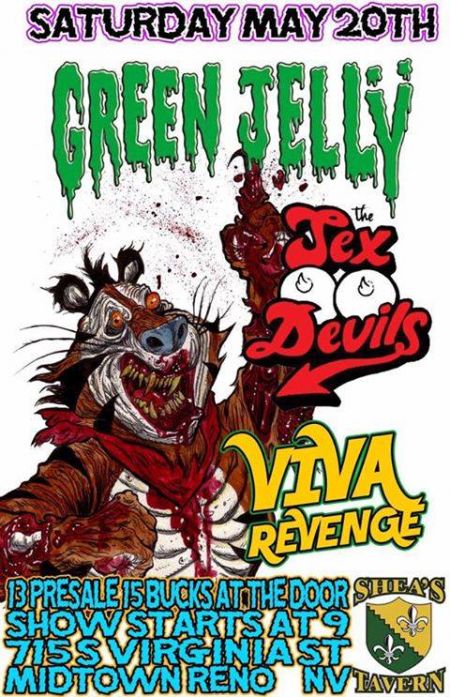Shea's Tavern Reno, Green Jelly / Sex Devils / Viva Revenge