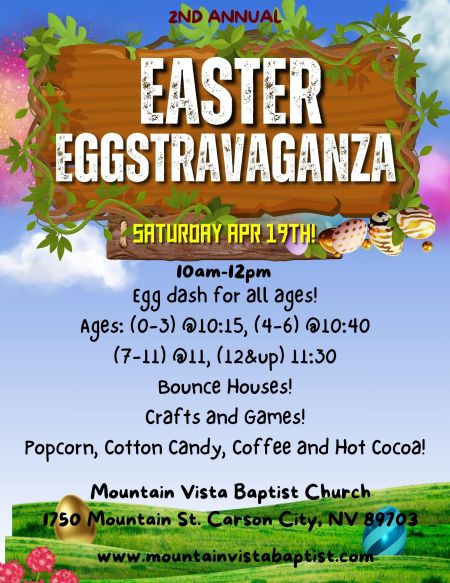 Carson City Events, Easter Eggstravaganza at Mountain Vista Baptist Church