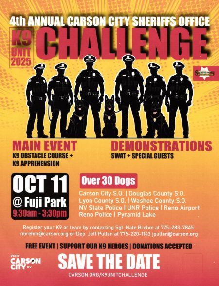 Carson City Events, 4th Annual Regional K9 Unit Challenge & Demo