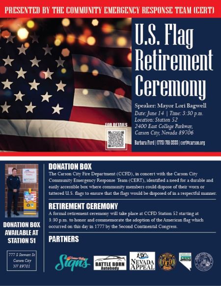 Carson City Events, Inaugural U.S. Flag Retirement Ceremony