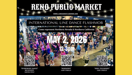 Reno Public Market, International Line Dancing Flash Mob