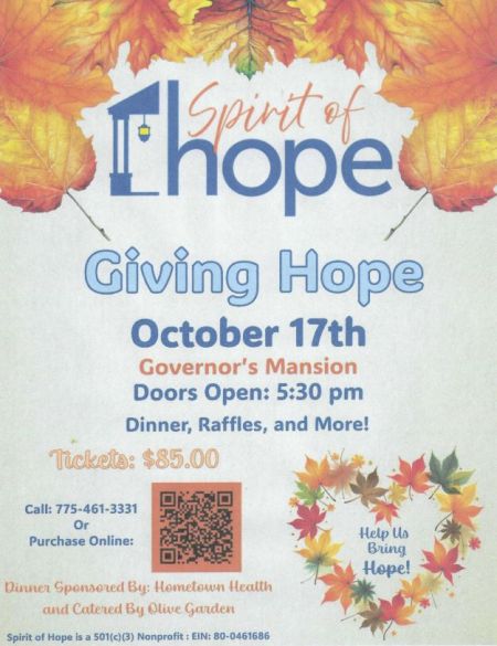 Carson City Events, Giving Hope Fundraiser