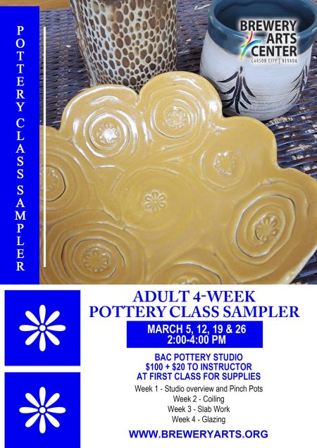 Brewery Arts Center, Adult 4-Week Pottery Class Sampler