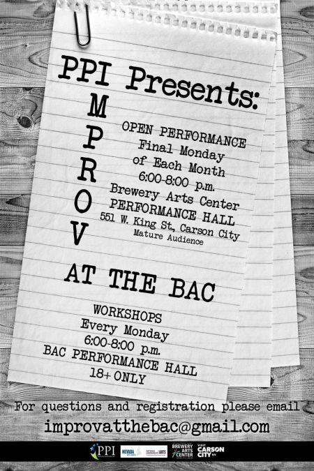 Brewery Arts Center, PPI Presents Improv at the BAC