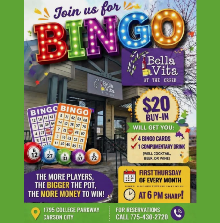 Bella Vita Bistro Carson City, Bingo Night