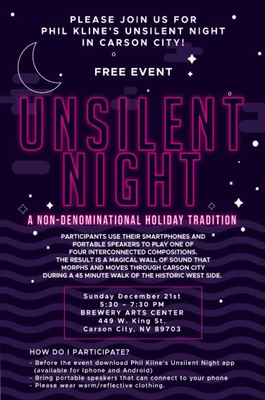 Brewery Arts Center, Phil Kline’s Unsilent Night